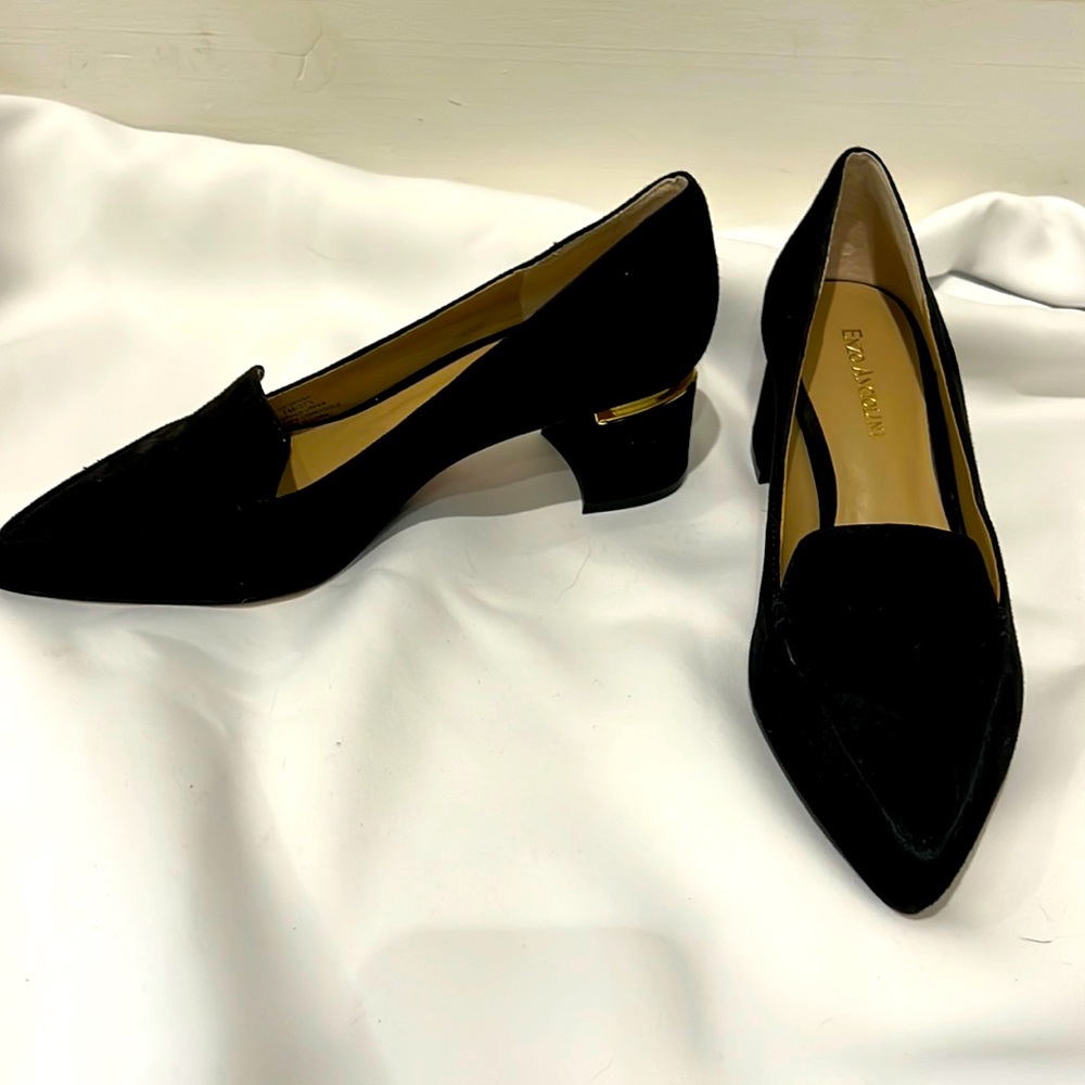 Never worn Block Heeled Loafers